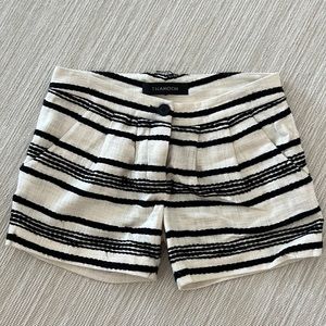 Black and cream stripe shorts